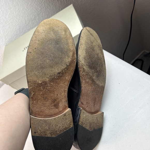 Ciro Schiano Black Leather Handmade Italy Loafers Shoes Mens US 10.5 - Picture 9 of 12